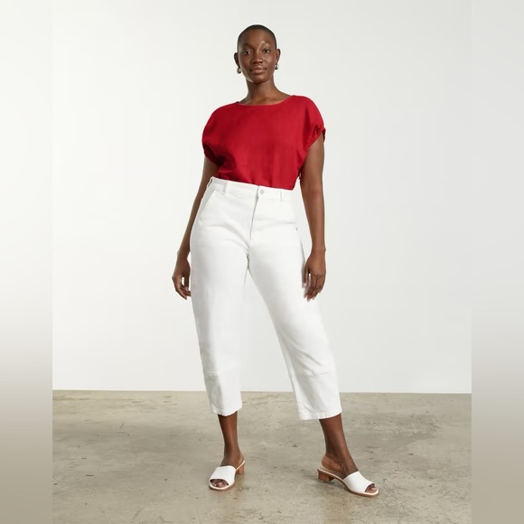 Everlane The Drawstring Tunic Goji Berry Size Medium - Picture 6 of 7